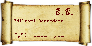 Bátori Bernadett névjegykártya